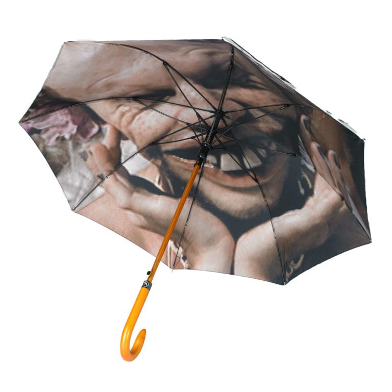 smiling face printed on inside of umbrella Product Sourcing UK
