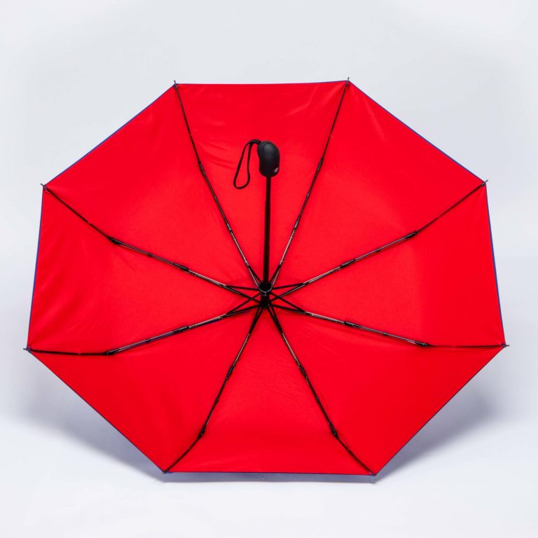 Premium quality folding umbrella with red panels