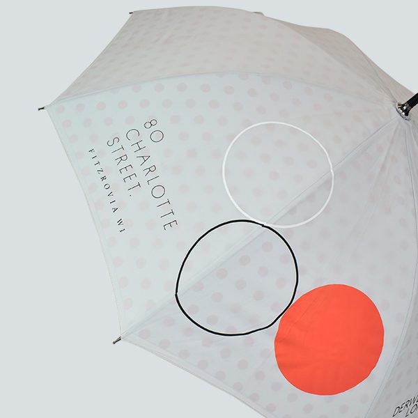Circle patterns on printed umbrella