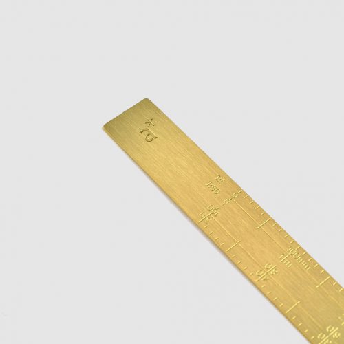 Bespoke branded merchandise antique brass metal ruler
